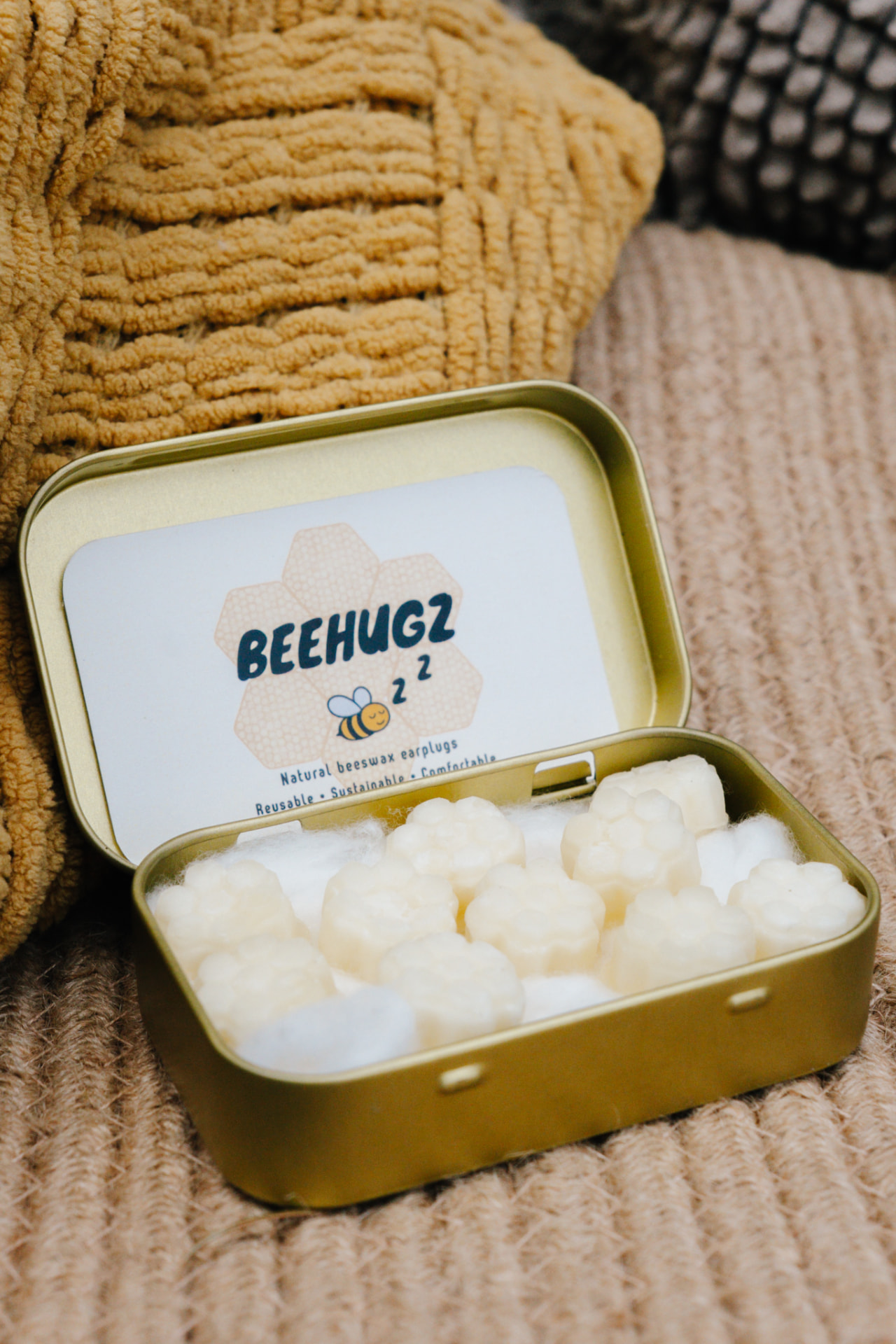 Reusable Beeswax Earplugs – Refill Tin (5 pairs)